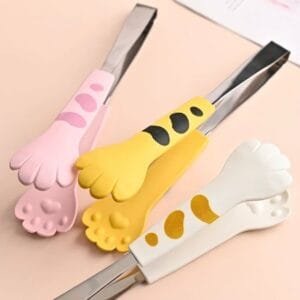 ที่คีบอาหาร ทนความร้อน สแตนเลส สไลต์เกาหลี Cat Paw Tongs